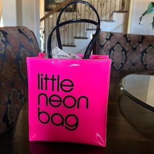 Bloomingdale’s Little Neon Bag Tote Bloomies Hot Pink